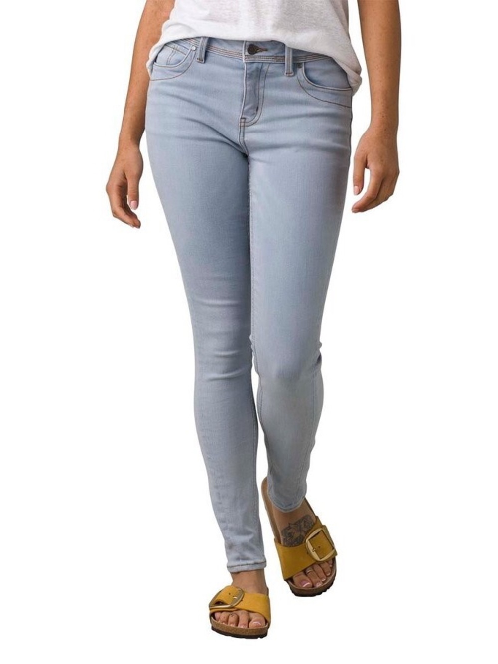 Prana Light Blue Skinny Jeans for Women